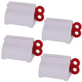 XYKEEY Toothpaste Tube Roller - Manual Squeezer Tool, Toothbrush Squeezers, Clip Holder Stand Winder (Red)