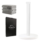 White Paper Towel Holder - Countertop Standing Holder for Kitchen