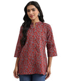 Libas Women'S Cotton Floral Regular Kurta Set (29405O_Maroon