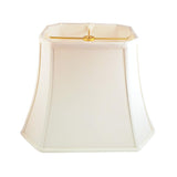 Royal Designs, Inc. Rectangle Cut Corner Lamp Shade, DBS-710-11WH, 6 x 11 x 8, White