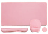 WB WEIRDBEAST Keyboard Wrist Rest Large Mouse Pad Wrist Support for Computer, 4 in 1 Memory Foam Keyboard Pad Desk Mat Ergonomic