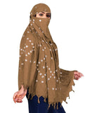 Gy Impex Cotton Long Scarf Cum Mask Scarves Usable For Vehicle Driver White Printed Design Universal Size For Girl,Women Breatha