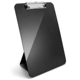 Officemate Recycled Plastic Free Standing Clipboard with Easel Back, Lightweight Portable Writing Foldable Clip Board for School
