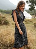 Toplot Black Printed Dress For Women Sleeveless With Knee Length (Dress-5074-Xxl),Black,2,B0BSNHM82F