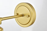 Living District Kai 1-Light Metal & Glass Bath Sconce In Brass/Clear