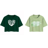 Toplot Tops For Women || Western Tops For Woman Stylish || Crop T-Shirt Western Pack Of 2 (Combo-Top-5256-Olv-Pst-Xl),Olive-Pista,,B0F6NNL3K2