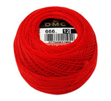 DMC 116 12666 Pearl Cotton Thread Balls, Bright Red, Size 12