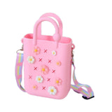 Merishopp Beach Hole Bag Creative Handbag For Women For Shopping Travel Swimming Pools Pink