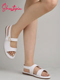 Shoetopia Women'S Girls-Snd-139 Flat Sandal-8 Kids Uk (Girls-Snd-139-White)-Eu41,White,8,B0D54DG8X8