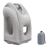 Ghini Inflatable Travel Pillow With 3D Eye Mask, Earplugs & Portable Bag Neck & Chin Support For Comfortable Napping On Airpla
