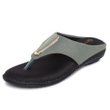 Ortho Joy Fancy Doctor Slippers | Stylish Chappal For Women | Comfortable Flat Sandals For Women Stylish (Green),Green,7,B09VT97L77