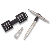 FIX IT STICKS Compact Ratcheting MultiTool EDC Set with Ratcheting Locking Hex TWay Wrench, Mini Pry Bar and 15 Bits Include
