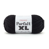 Premier Yarns Parfait Xl Yarn, Ideal Yarn For Crocheting And Knitting, Jumbo Yarn, Made Of 100% Polyester, Black, 7 Oz, 87 Yards