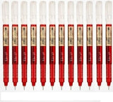 0.5mm Red Ink Rollerball Gel Pen, Smooth Liquid Ink, Fine Tip, for School & Office (Red 12pcs)
