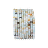 BEADIA Natural Amazonite Short Cylinder Beads 2x3mm 155pcs Tube Loose Semi Gemstone Beads for Jewelry Making Design