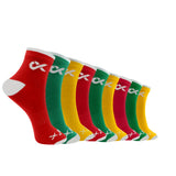 Xjarvis Moscow Ankle Socks For Men And Women Moisture-Wicking Ultimate Comfort Odor Free Breathable & Perfect For Gym Wear And Sports Wear Pack Of 9 Free Size (Red/Green/Yellow),Pack of 9,,B0DNB71SXG