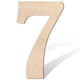 17 inch Large Wooden Numbers for Party Decor, Big Wood Number 7 for Wall Decor, Unfinished Blank Giant Wooden House Numbers, Woo