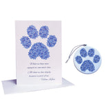 Digital Voyager Pet Sympathy Card & Forget Me Not Ornament Memorial Gift Set