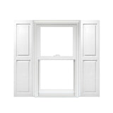 Homeside Raised Panel Vinyl Shutters (1 Pair)- 12 x 67-White