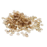 ATORSE 4x300Pieces Iron Flower Beads Caps Beads Spacer for Jewelry Making 6mm Golden