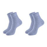 Mukhaksh (Pack Of 2 Pairs = 4 Socks Women Girls Cotton Grey Ankle Length Socks