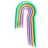 Levin Knitting Cable Needles Set Of 4 U Shape Plastic Cable Stitch Holders For Hand Knitting, Twist Curved Crochet Hook Sewing