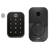 Yale Assure Lock 2 Touch Deadbolt, Black Suede Key-Free Smart Entry Door Lock with Bluetooth Connected Keypad and Fingerprint Sc
