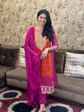 Anni Designer Women'S Rayon Blend Straight Embroidered Kurta With Pant & Dupatta (Lasivan Pink-Vks01_4Xl_Pink_Xxxx-Large),Pink,4XL,,,
