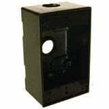 HubbellRaco 53202 Weatherproof Box, 1 Gang, 18.3 Cuin X 41/2 in L X 23/4 in W X 2 in D, Cubic inches, Bronze