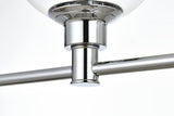 Living District Jaelynn 2-Light Iron & Glass Bath Sconce In Black/Clear