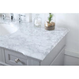 Elegant Decor Wesley 48 Steel And Solid Wood Single Bathroom Vanity Set In Gray