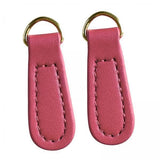 Trendivibe 4X2X Zipper Pulls Pu Leather Pull Strap Zip Puller Tag For Suitcase Jacket Bag Pink