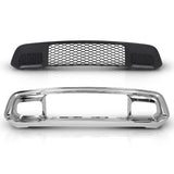 PIT66 Front Lower Grille & Chrome Bumper Grill Bezel Compatible with Jeep Grand Cherokee 2017-2022 5ZM53SZ0AA