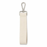 Bhawsar Canvas By Diy Keychain Strap | Beige Canvas Key Holder With Metal Hook Clip | 1.25 X 4.5 Inch | Portable Bag Charm Acces
