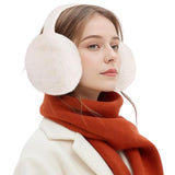 Zonkar Ear Muffs Winter Women Men Soft Earmuffs Cute Ear Covers Cold Weather Fluffy Ear Warmers Headband Winter Accessories (Whi