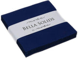 Bella Solids Royal Blue Moda Charm Pack by Moda Fabrics; 425 Quilt Squares