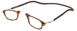Calabria Snap Magnetic Bridge Front Connect Blue Light Glasses +2.00 Tortoise Havana Mens Womens Around Neck Hanging Readers