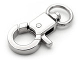 CRAFTMEMORE Trigger Lobster Claw Clasp Swivel Clip Snap Hook Circle Shape 4pcs VT366 (Silver)