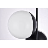 Living District Eclipse 3 Lights Black Pendant With Frosted White Glass