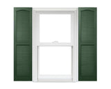 Homeside Open Louver Vinyl Shutters (1 Pair) - 12 x 55-490 Green