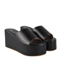 Shoetopia Girls Little Black Wedge Sandal - 8 Uk (Girls-Little-Black),Black,8,B0CQK4CT5T