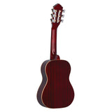Ortega Guitars 6 String Family Series 1/4 Size Nylon Classical Guitar W/Bag, Right, Spruce Top-Wine Red-Gloss, (R121-1/4Wr)