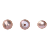 BEADIA Natural Half Drilled Pearl Beads Purple 6-6.5mm 12pcs AAA Freshwater Cultured Loose Gemstone Beads for DIY Stud Earring J