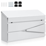 Yaocom Wall Mount Mailbox Large Capacity Mailbox for Outside Galvanized Steel Rustproof Metal Mail Drop Post Modern Collection B