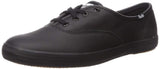 Keds Women's Champion Lace Up Sneaker, Black Leather, 7.5