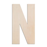 MGTECH 17 Inch Large Wooden Letter N, 1/4 in Thick Big Wood Letter for Crafts and Wall Decor