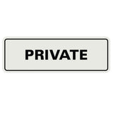 Standard Private Door/Wall Sign Lt Gray Large
