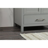 Elegant Decor Irene 30 Zinc Alloy Mdf Single Bathroom Vanity In Gray