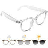 Smart Glasses for Women Men, Bluetooth Glasses with Photochromic Lenses Touch Control Voice Assistant for Clear Audio Remote Pho