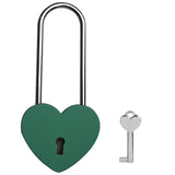 VeYocilk Love Lock Heart Padlock, 50mm 3.5 Rubber Paint Red Single Heart Lock with Key for Fence,Bridge, Lovers, Wedding, Annive